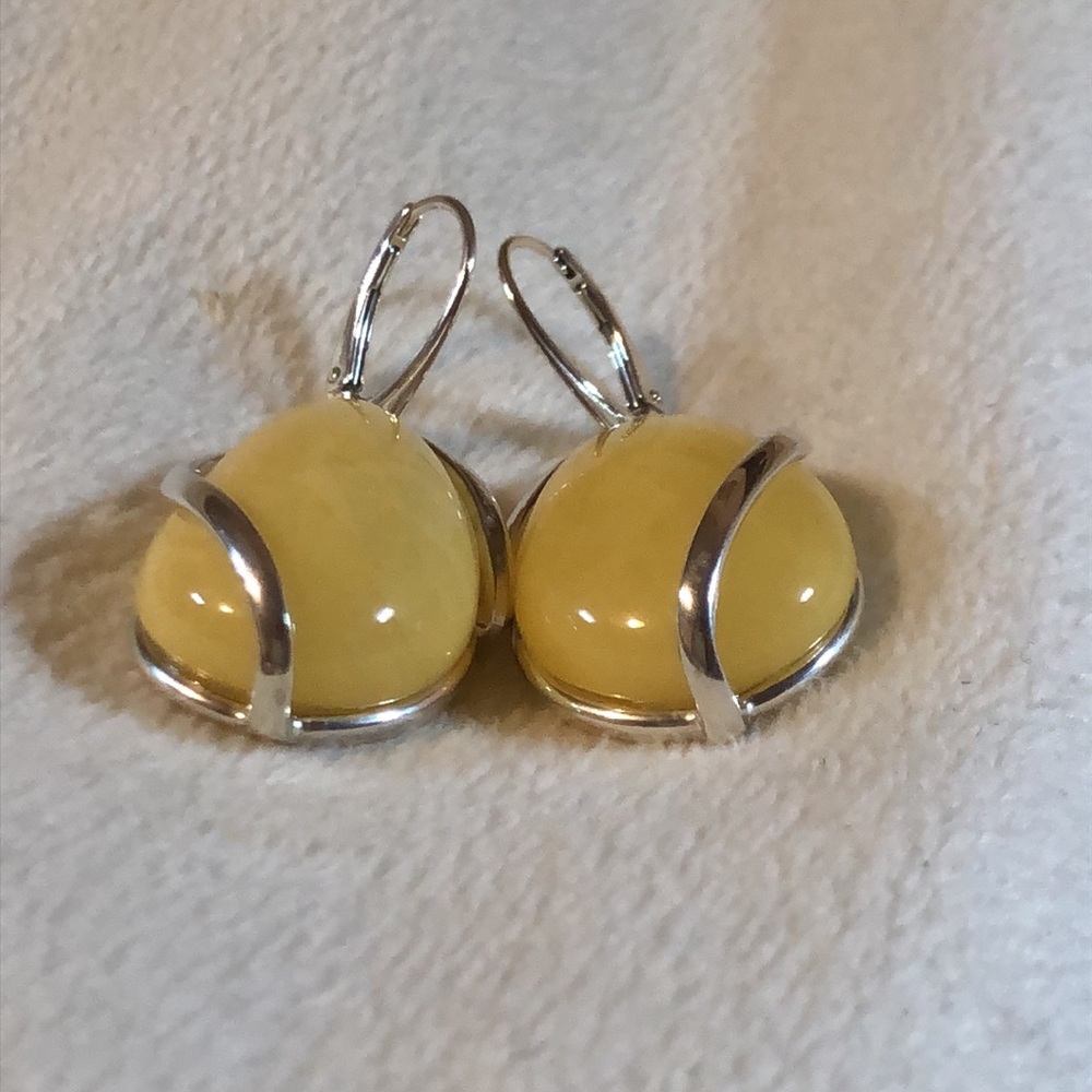 COPY - Luscious Butterscotch Amber Earrings - Picture 2 of 7